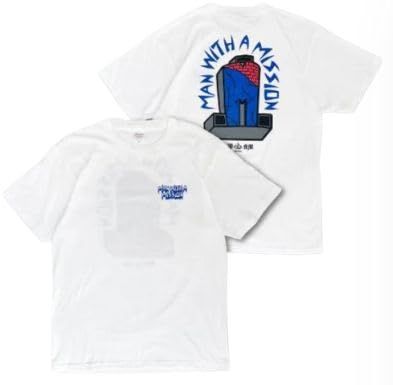 MAN WITH A MISSION マンウィズアミッション ウォール Tシャツ ホワイト L L