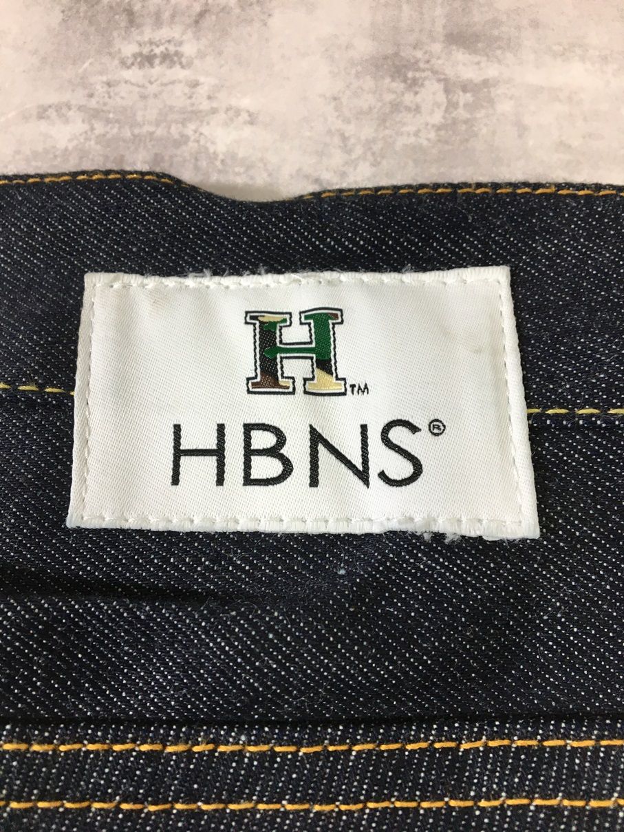 HBNS ハバノス ジップフライ セルビッチデニムパンツ【3319-004