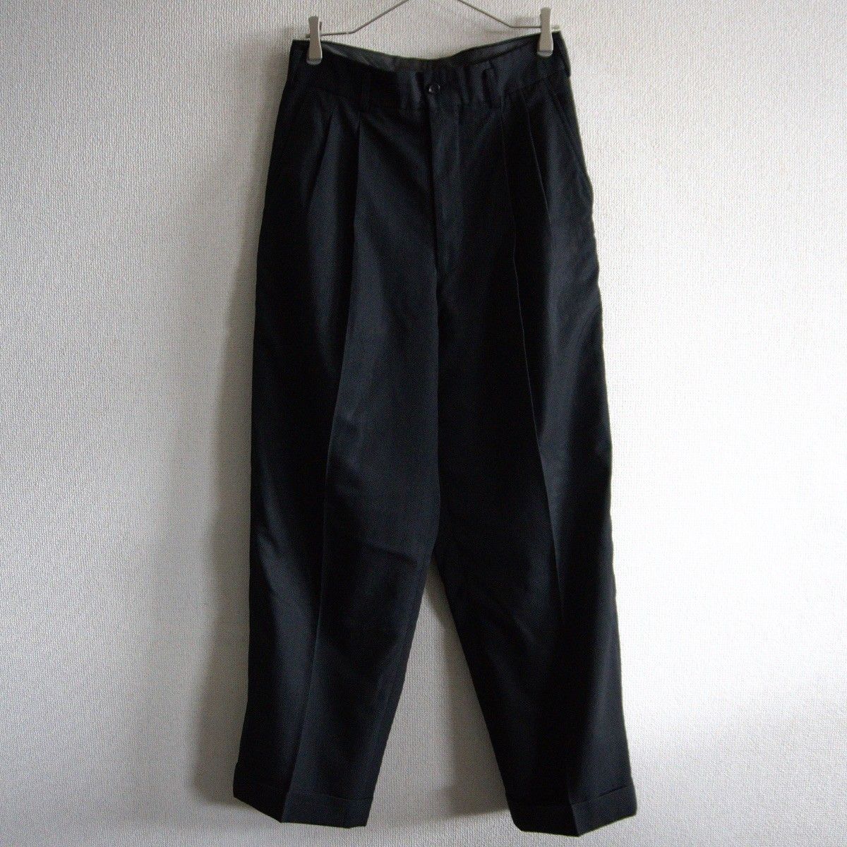 90S COMME des GARCONS HOMME 90年代 2タック ストライプ スラックス ブラック ギャルソン オム 25100776