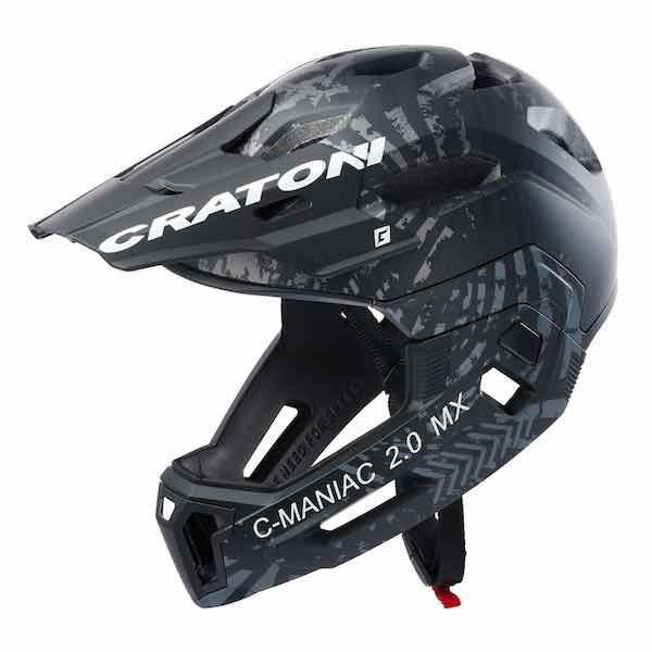 最速発送 キッズヘルメット クラトーニ CRATONI Cマニアック 2 0MX ブラックチャコールマット ML 54-58cm