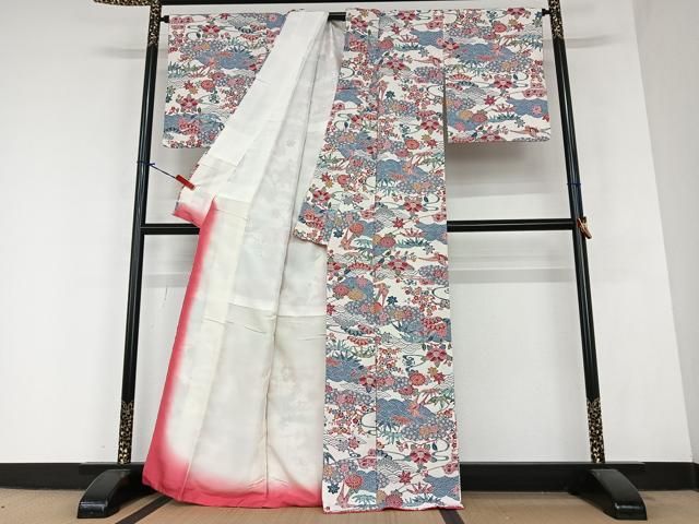 松竹梅舞鳥文 正絹