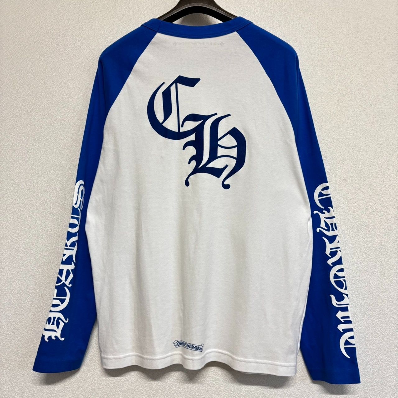 クロムハーツ★CHベースボール 長袖Tシャツ ブルー/ホワイト CHROME HEARTS CH Logo BaseBall Shirt クロムハーツ CH ロゴ