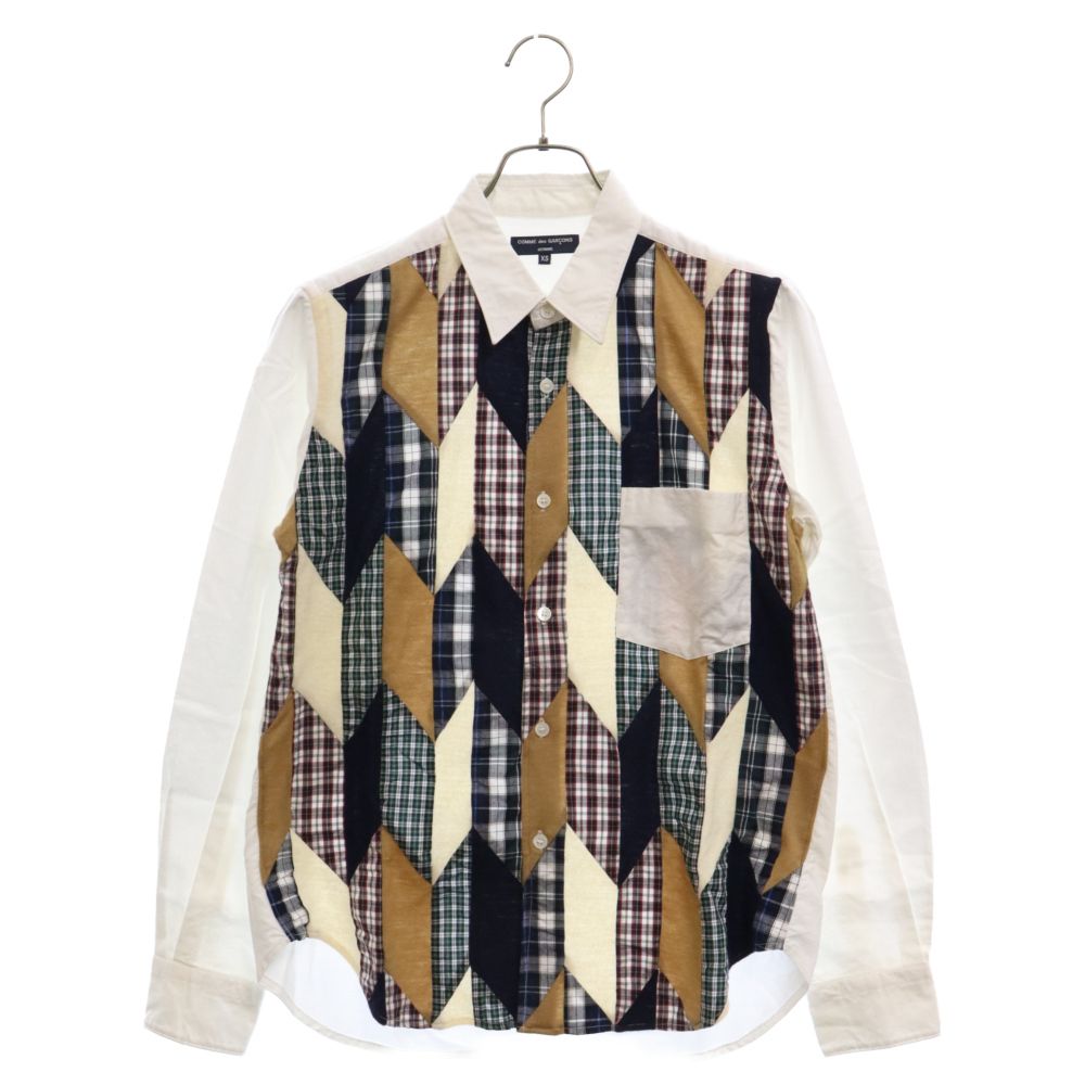 美品　コムデギャルソンオム　長袖シャツ　AD2020 　 Sサイズ COMME des GARCONS HOMME (コムデギャルソンオム) 10SS パッチ