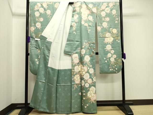 平和屋着物○豪華振袖 駒刺繍 枝垂れ桜文 金彩 鈴乃屋扱い 正絹 逸品