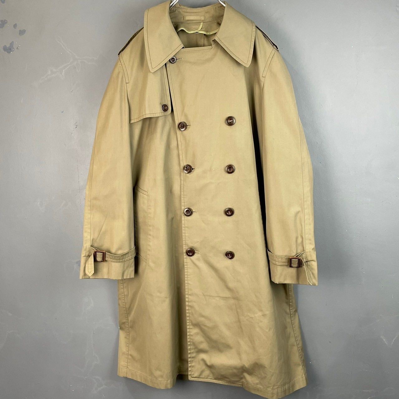 英国製 Vintage 70s London Fog ロンドンフォグ トレンチコート スプリングコート ヴィンテージ ベージュ メンズ
