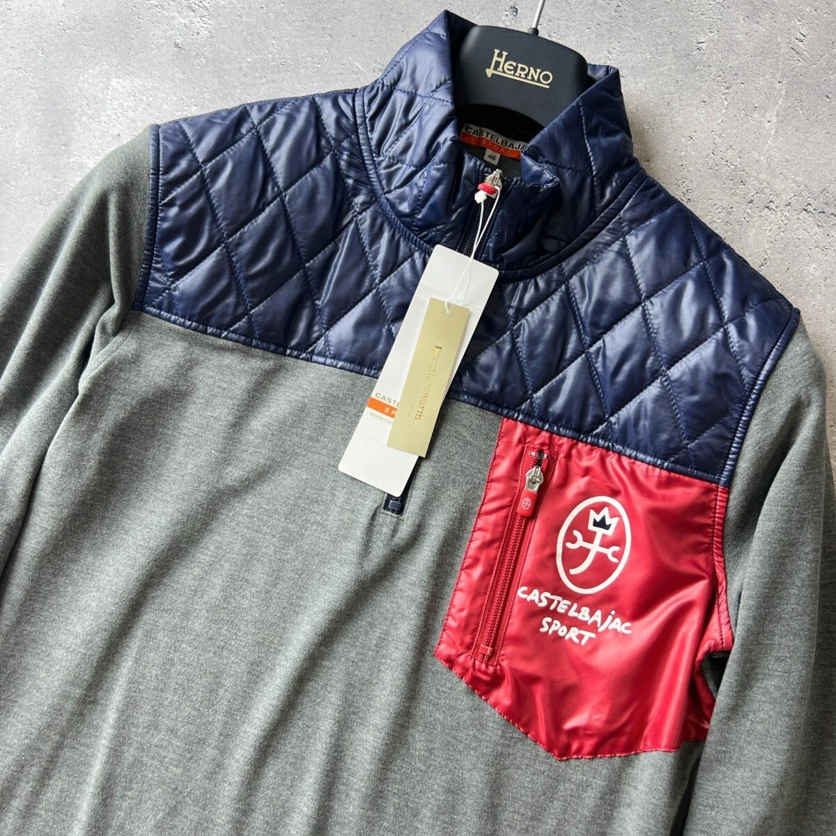 CASTELBAJAC SPORT 中綿ジャンパー　サイズ4 羊革　黒 カステルバジャック CASTELBAJAC 7213412101メンズ 中綿