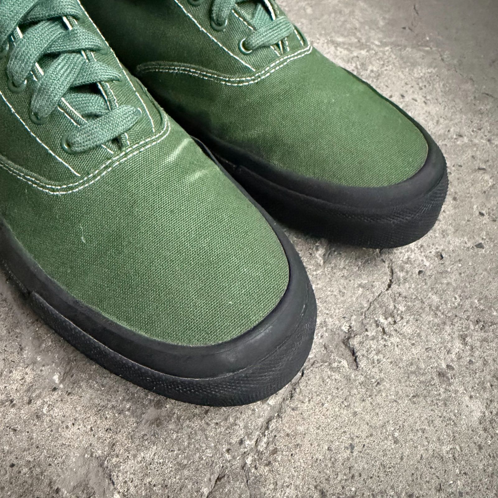 HOMME PLISSE x WAKOUWA 20aw CANVAS DECK SHOES-HI 松 グリーン 26cm 