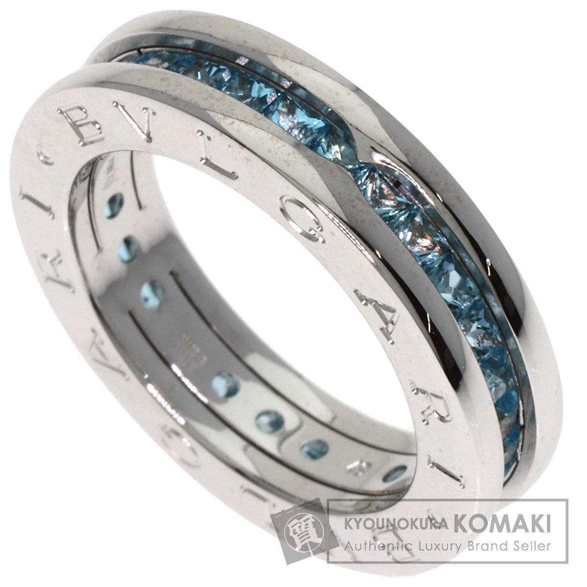BVLGARI ブルガリ B-zero1 ビーゼロワン 1バンド XS ブルートパーズ 49 リング 指輪 K18WG レディース