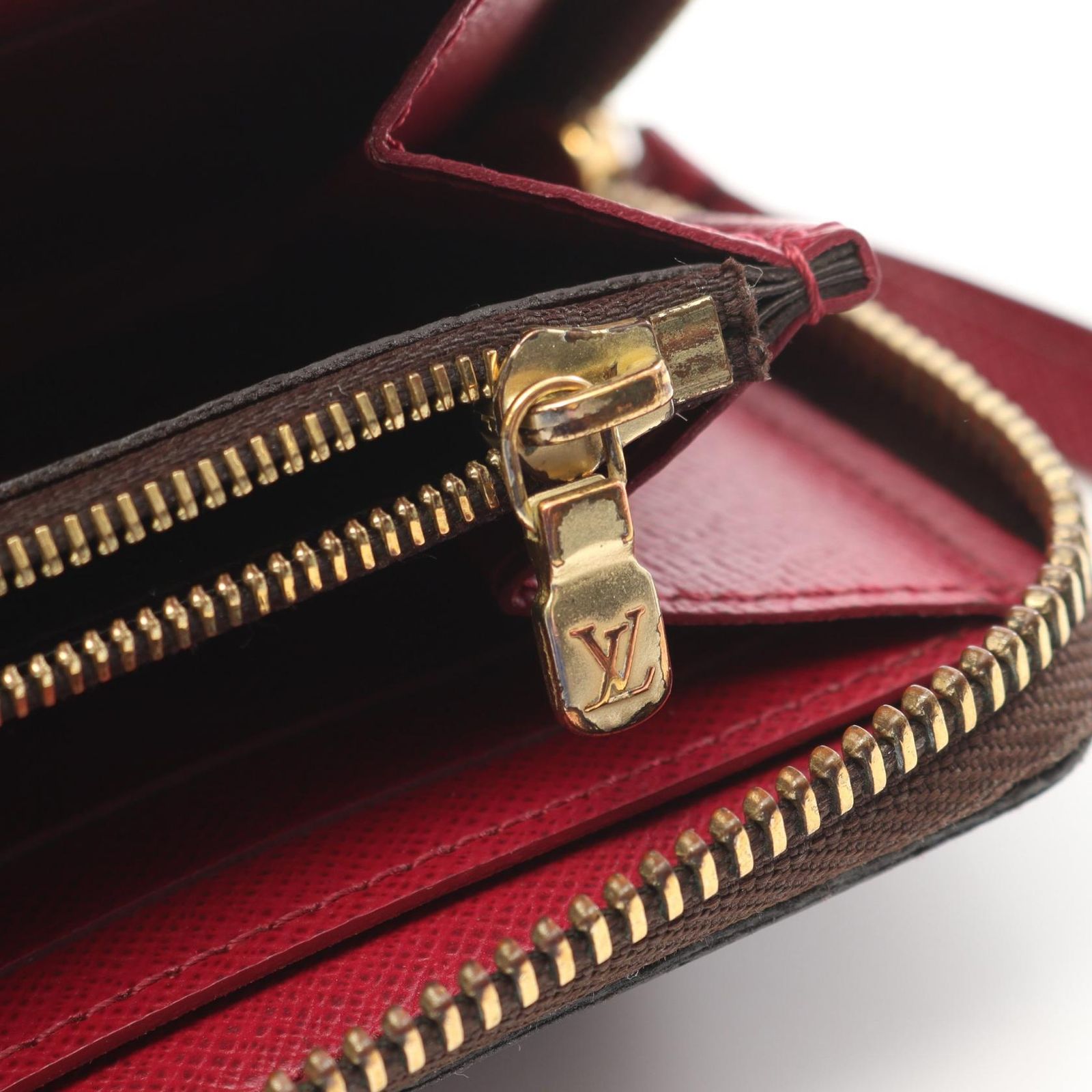 LOUIS VUITTON / ポルト・フォイユ・クレマンス_モノグラム・アンプラント_RED/レザー/RED/レディース LOUIS VUITTON◇ポルト・フォイユ・クレマンス_モノグラム・アン