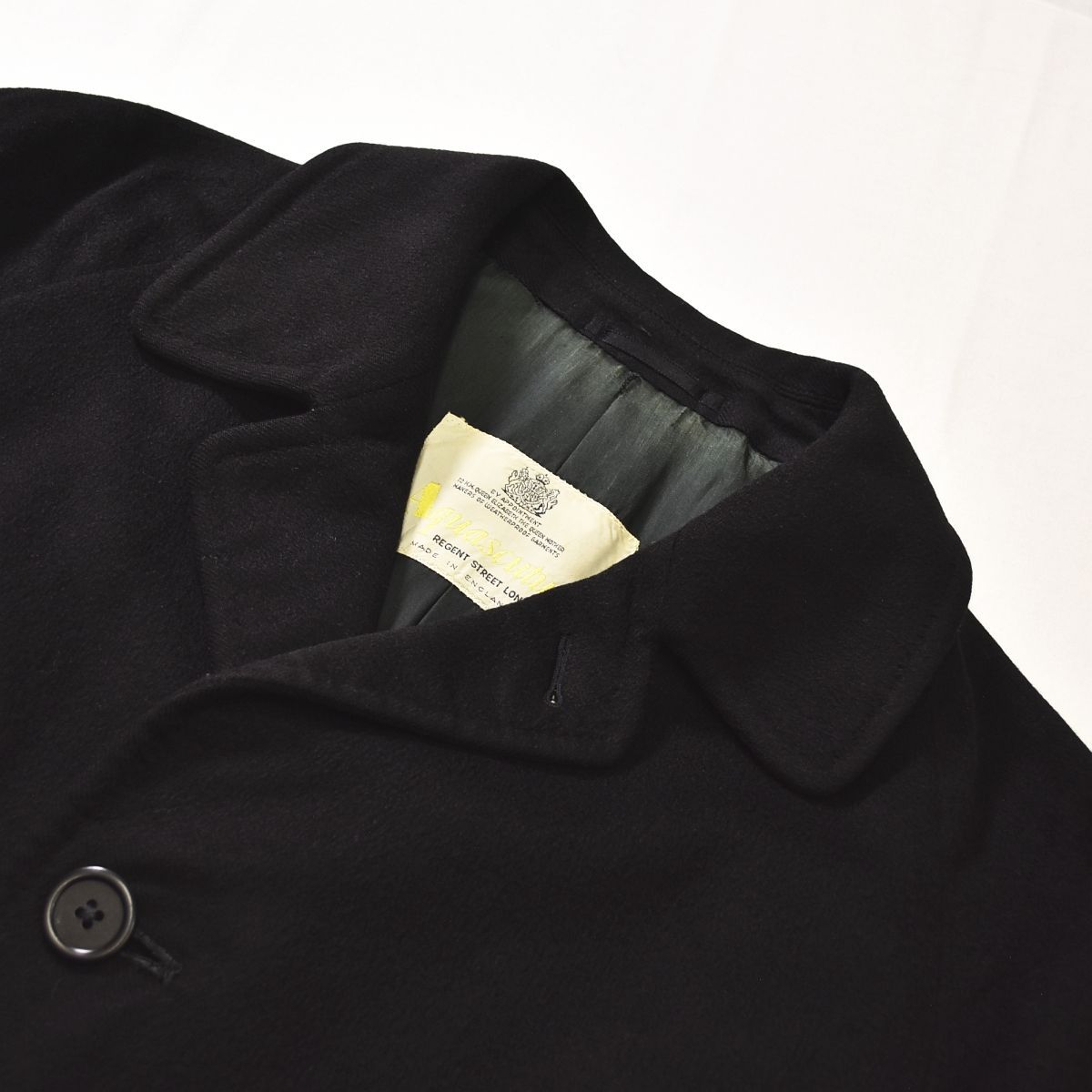 70s 80s Aquqscutum ピュアカシミヤコート ピュアカシミヤ ステンカラーコート