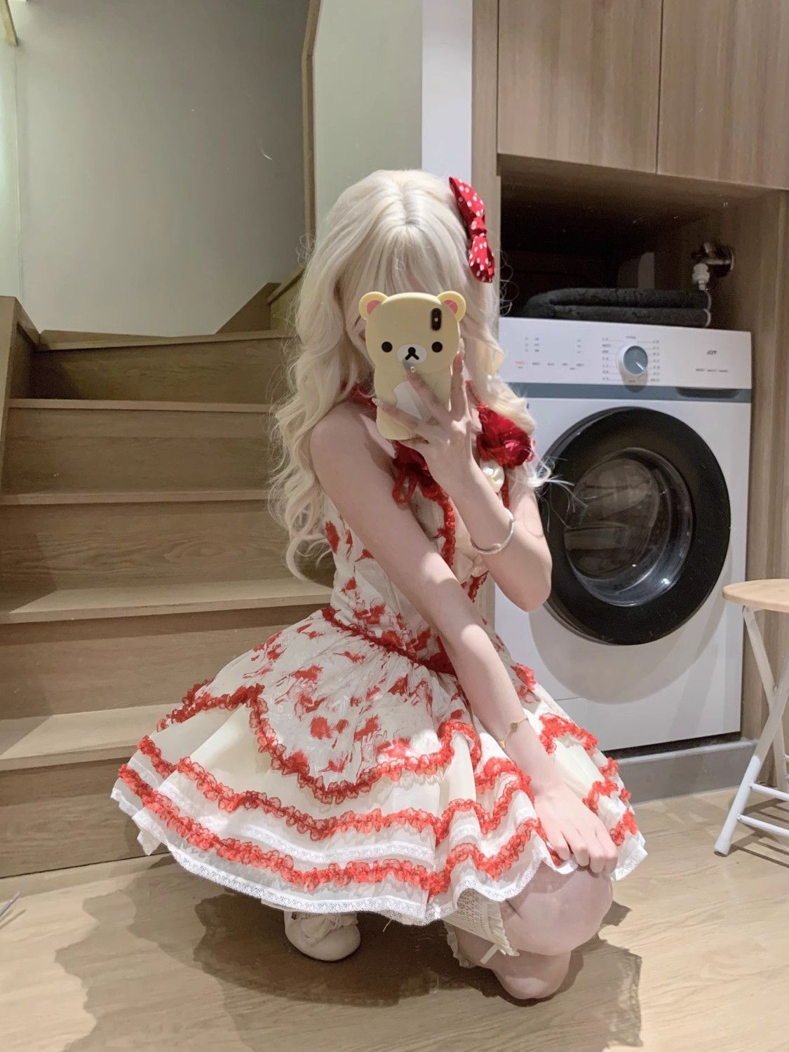 オリジナルLolita 茉莉雨 魚骨連衣裙 単品スカート 4色展開 高品質デザイン 撮影会衣装 ハロウィン イベント用 ロリータファッション おしゃれで人気 プレゼントにも最適