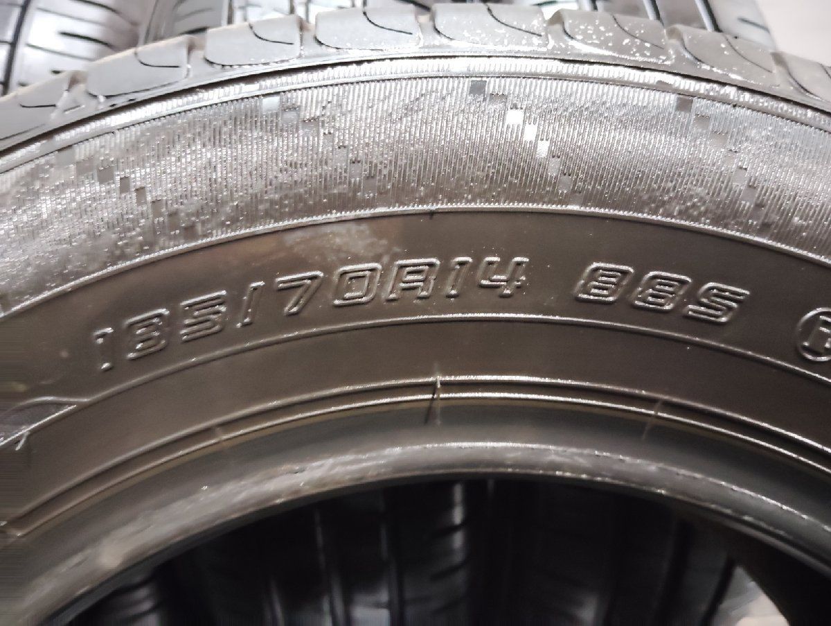 DUNLOP ENASAVE EC204 185/70R14 14インチ 夏タイヤ 4本 21年製 バリ溝