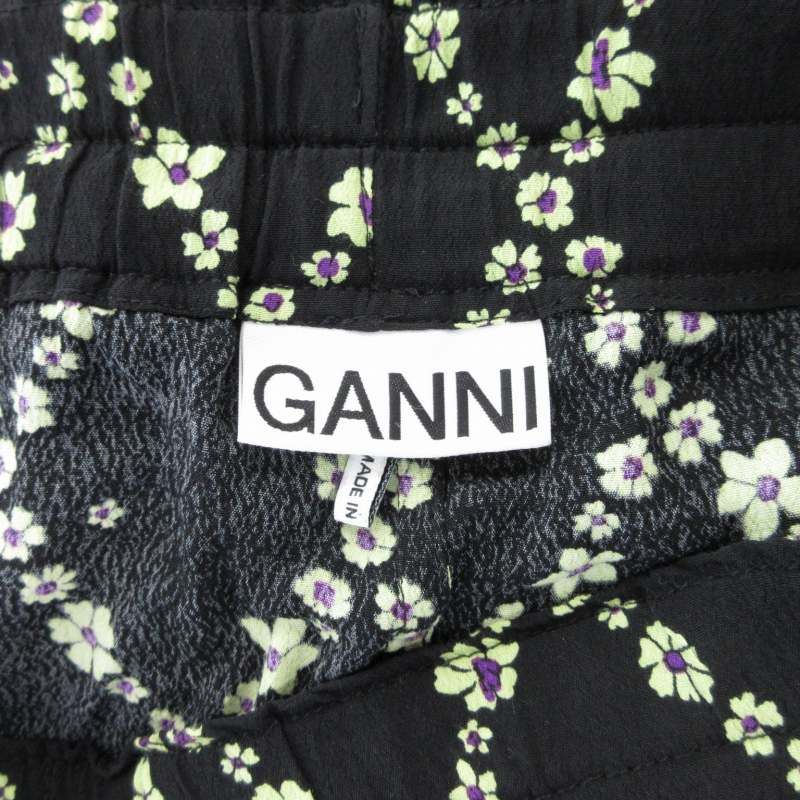 ガニー GANNI レーヨンクレープ フラワープリントパンツ イージー 花柄