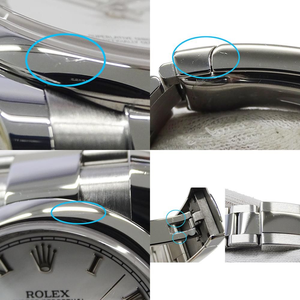 ロレックス ROLEX デイトジャスト 116200 ランダム番 時計 メンズ ブランド 自動巻き AT ステンレス SS ローマ ルーレット シルバー ホワイト 磨き済み