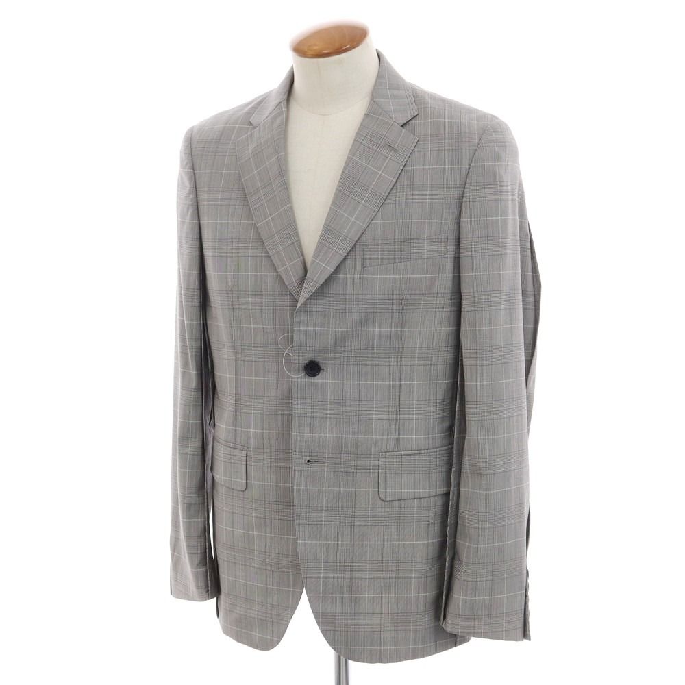 コムデギャルソン オムドゥ COMME des GARCONS HOMME DEUX 2025年春夏 ウール チェック テーラードジャケット グレー系 サイズM メンズ