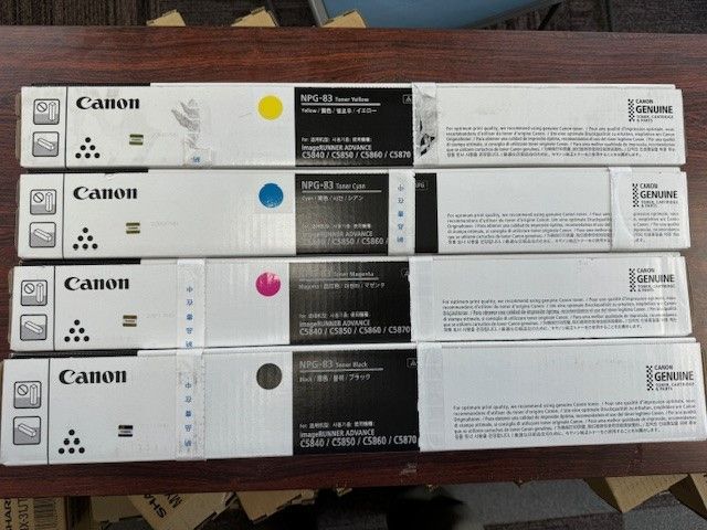 キャノントナー4本セット NPG-83 ブラック シアン マゼンタ イエロー 全てオレンジシール無しです