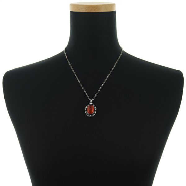 ジョージジェンセン ネックレス 琥珀 コハク ヘリテージ 1995 シルバー