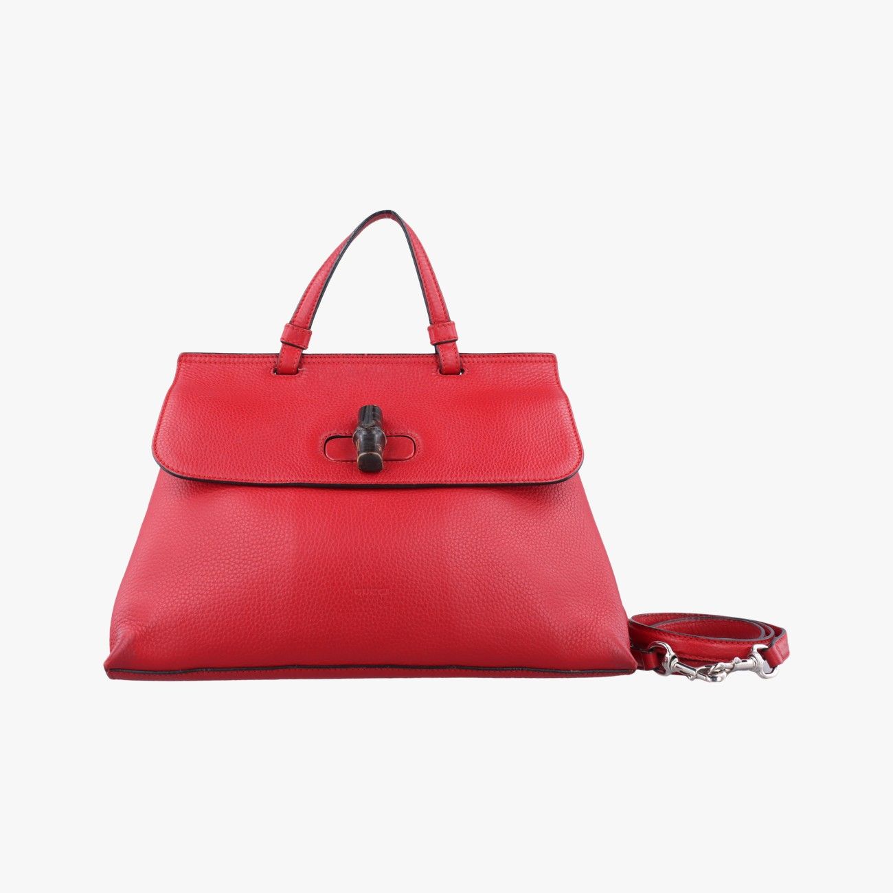 美品　正規品　GUCCI バンブーディリー　希少カラー　レッド グッチGucciバンブーデイリーレッドレザー392013G019009526