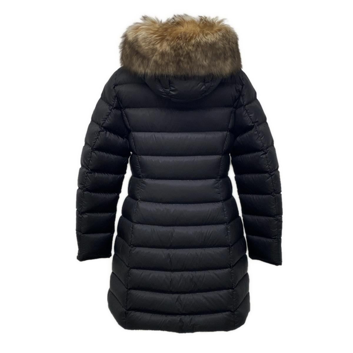 MONCLER(モンクレール) ダウンコート サイズ4 XL レディース美品 HIRMAFUR 黒 長袖/冬 ダウン - メルカリ