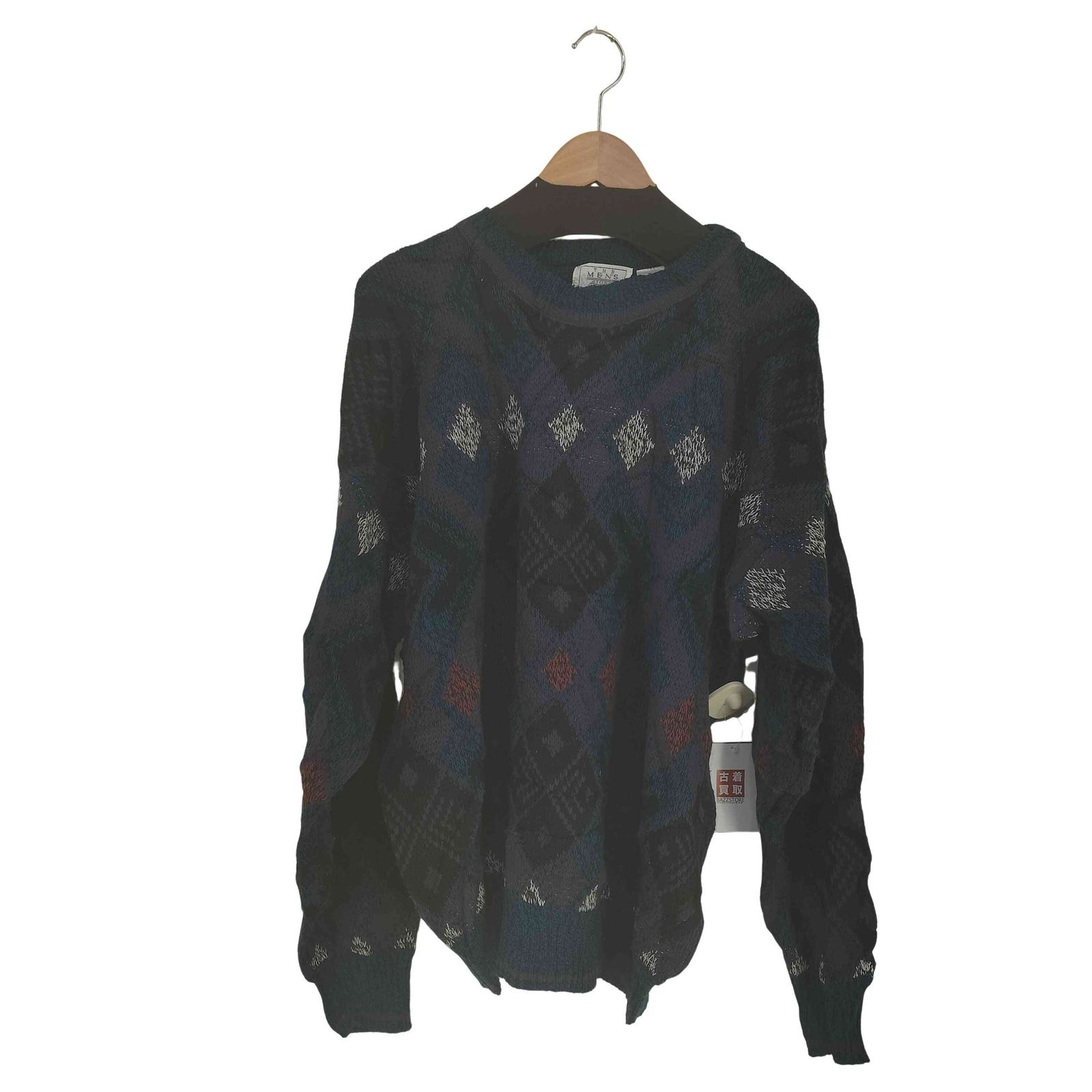 シアーズ Sears 韓国製 総柄 クルーネックニット メンズ import：XL 