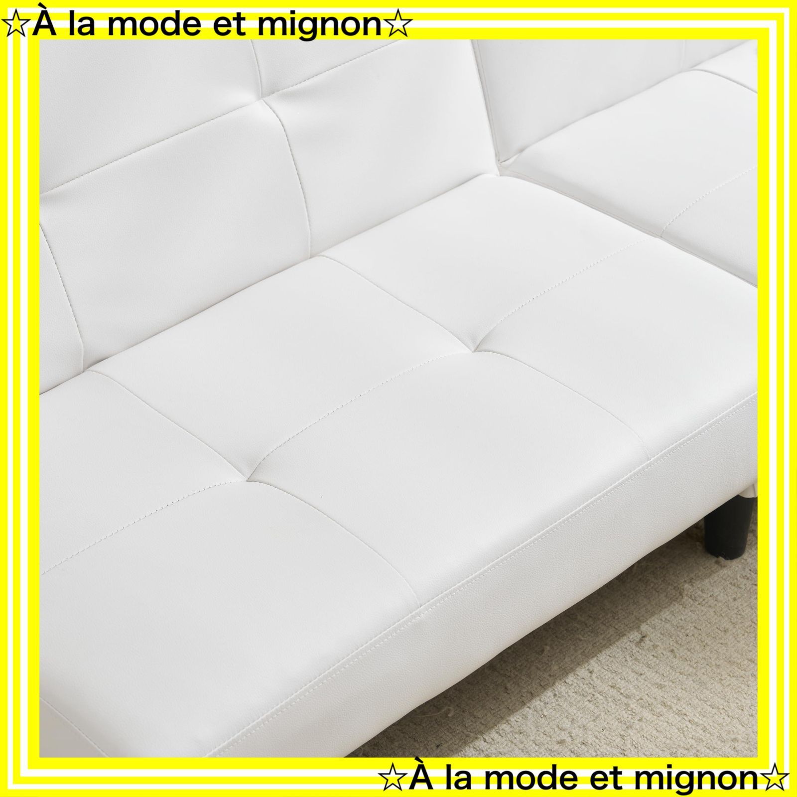 スピード発送 ホワイト ソファーベット ロータイプ ベッド PUレザー リクライニング こたつ 2人掛け 2人掛け レザー ローソファー ローソファ ソファベッド ソファ ソファーベッド ソファー オーエスジェイ OSJ