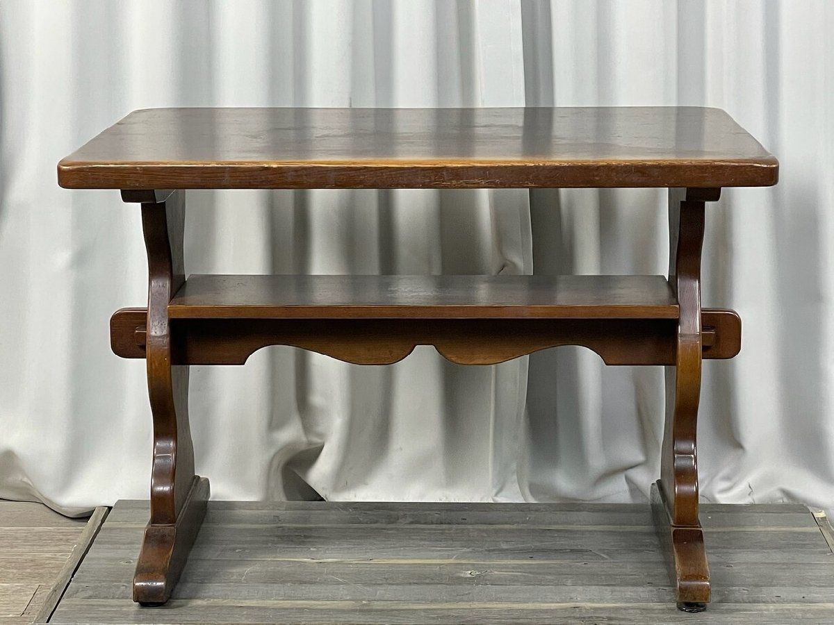 木製 キツツキマーク ダイニングテーブル ヴィンテージ 飛騨 キツツキ