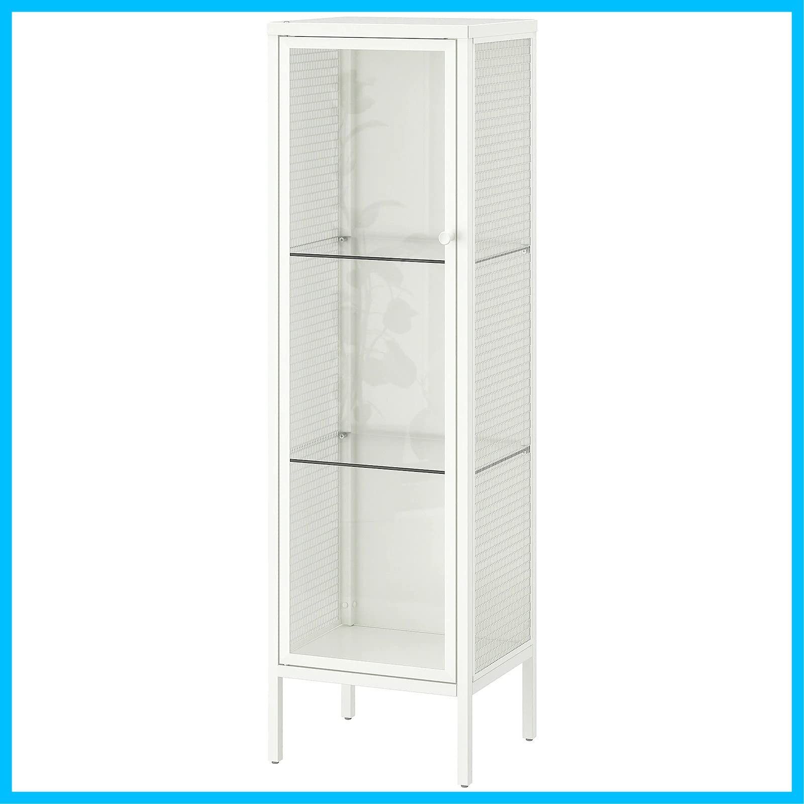 IKEA HAUGA ハウガ コレクションケース ホワイト hauga-glass