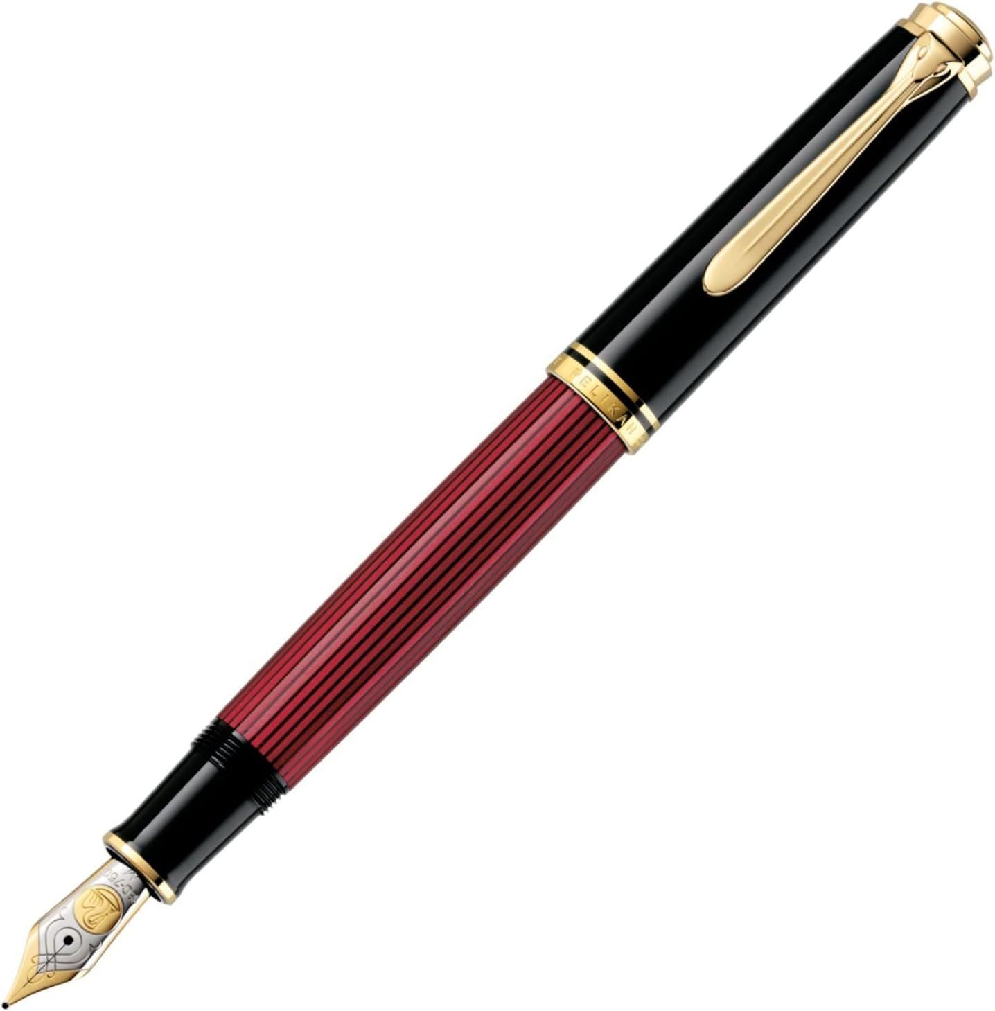 ペリカン m805 ブルーストライプ m800 字幅M 新品)Pelikan ペリカン 万年筆 スーベレーン M805 ブラック