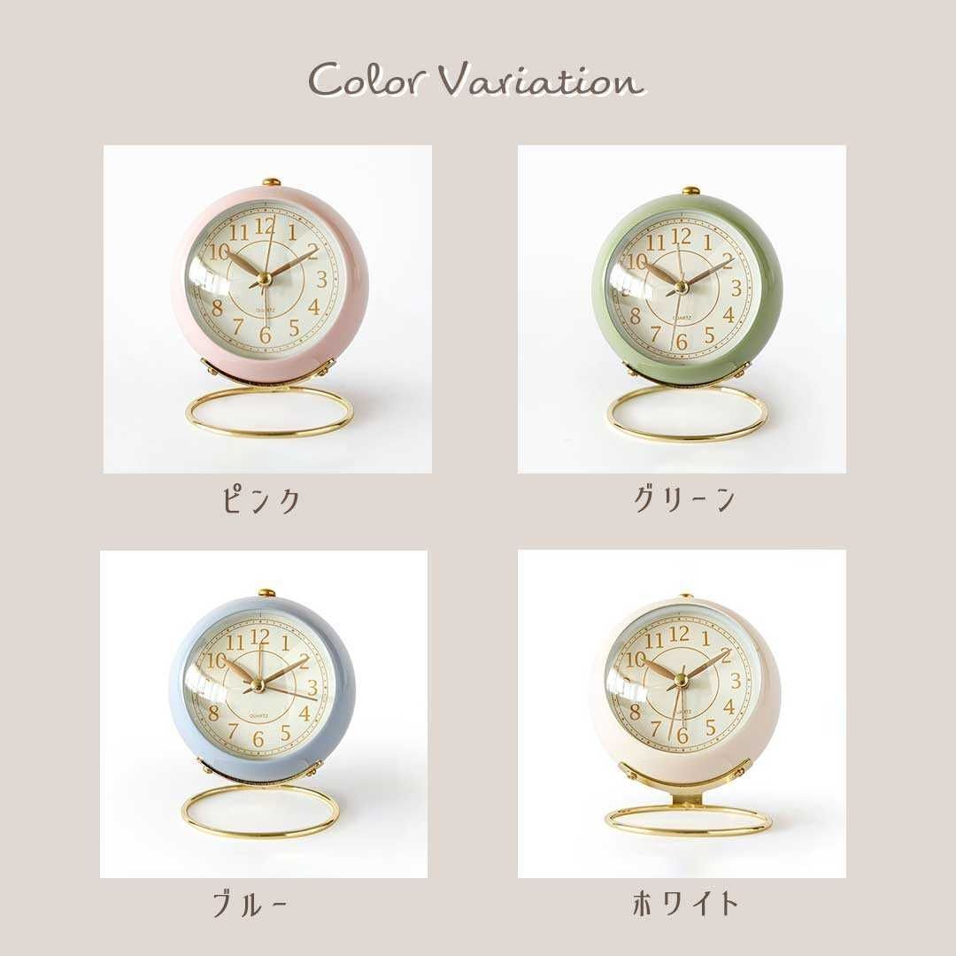 【希少 新品！】東京時計 置き時計 目覚し時計 ゴールド レトロ アンティーク 置き時計 小型 レトロ ゴールド台座 選べる4カラー シンプル