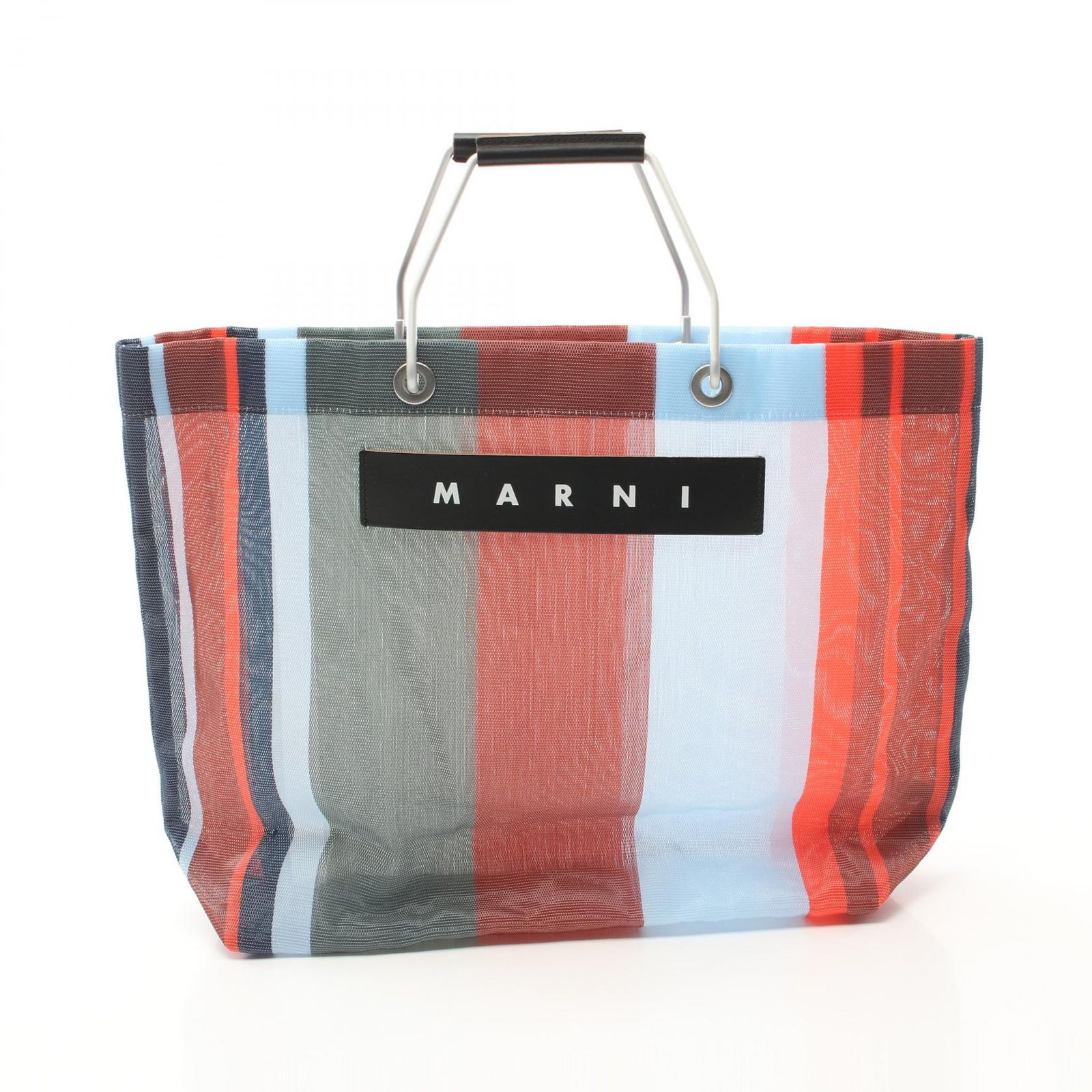 マルニ MARNI トートバッグ フラワーカフェ ストライプバッグ マルチ 