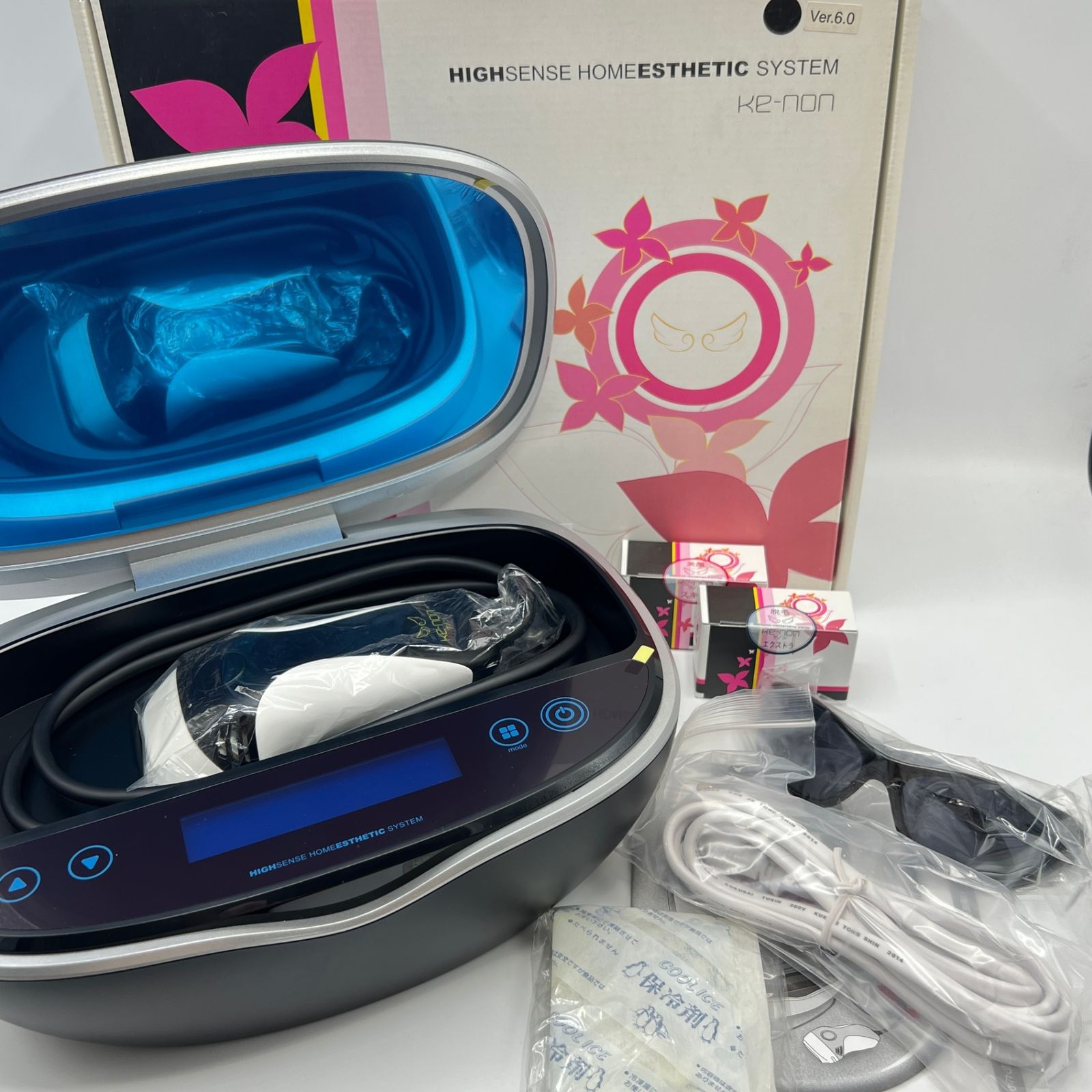 ケノン Ver.6.0 カートリッジ3点 ラージ エクストラ スキン 脱毛器 kenon 本体
