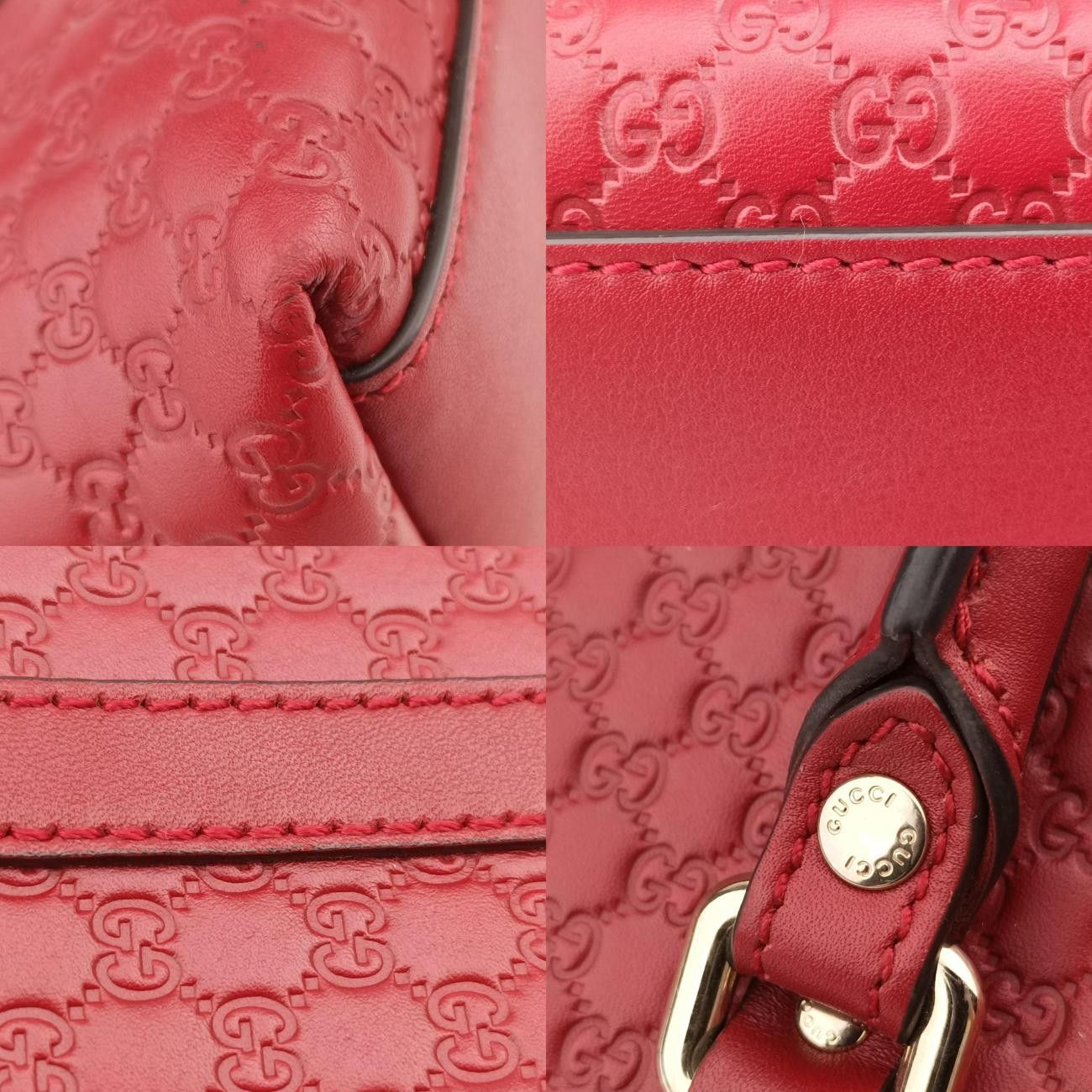 グッチGucciマイクログッチシマレッドレザー449656E028909356