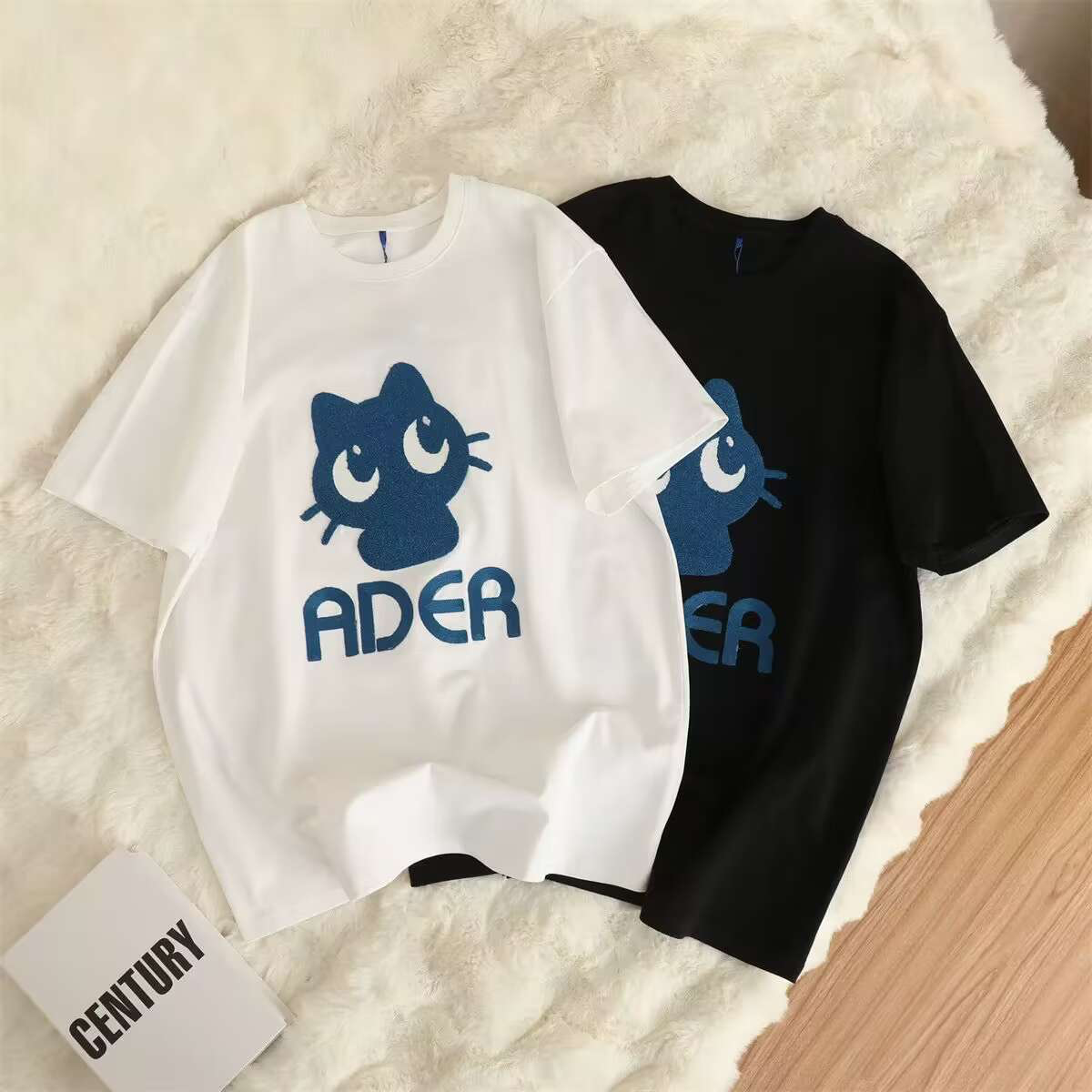 値下!!!新品 アーダーエラー ADERERROR Tシャツ 男女兼用半袖 韓国Tシャツ  ブラック