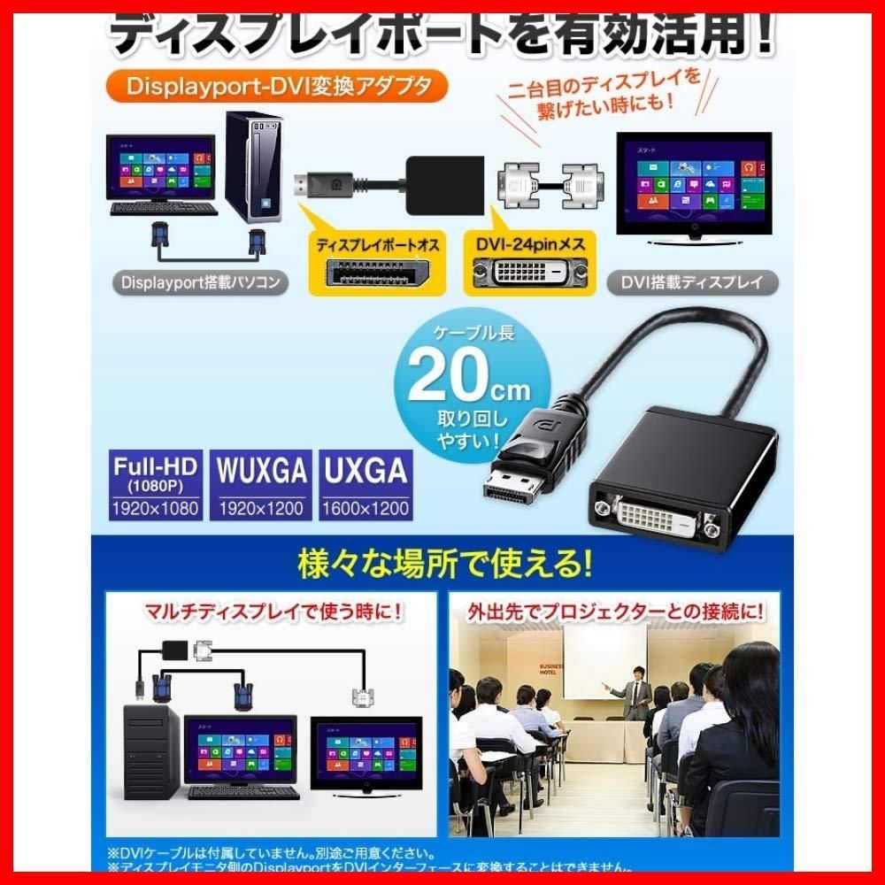 DisplayPort-DVI変換アダプタ