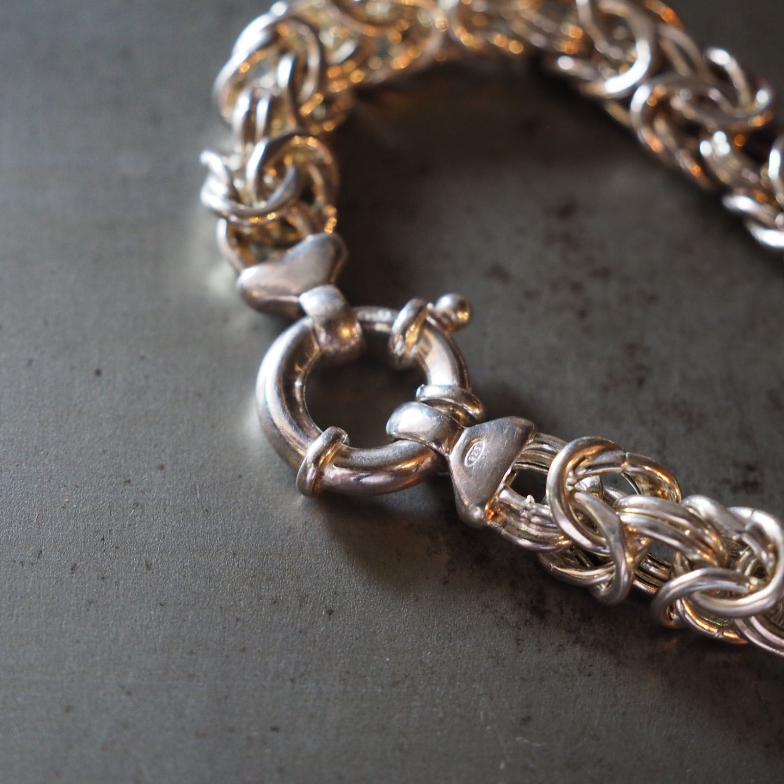 ITALY SILVER925 ID-PLATE BRACELETシルバーブレスの通販 by