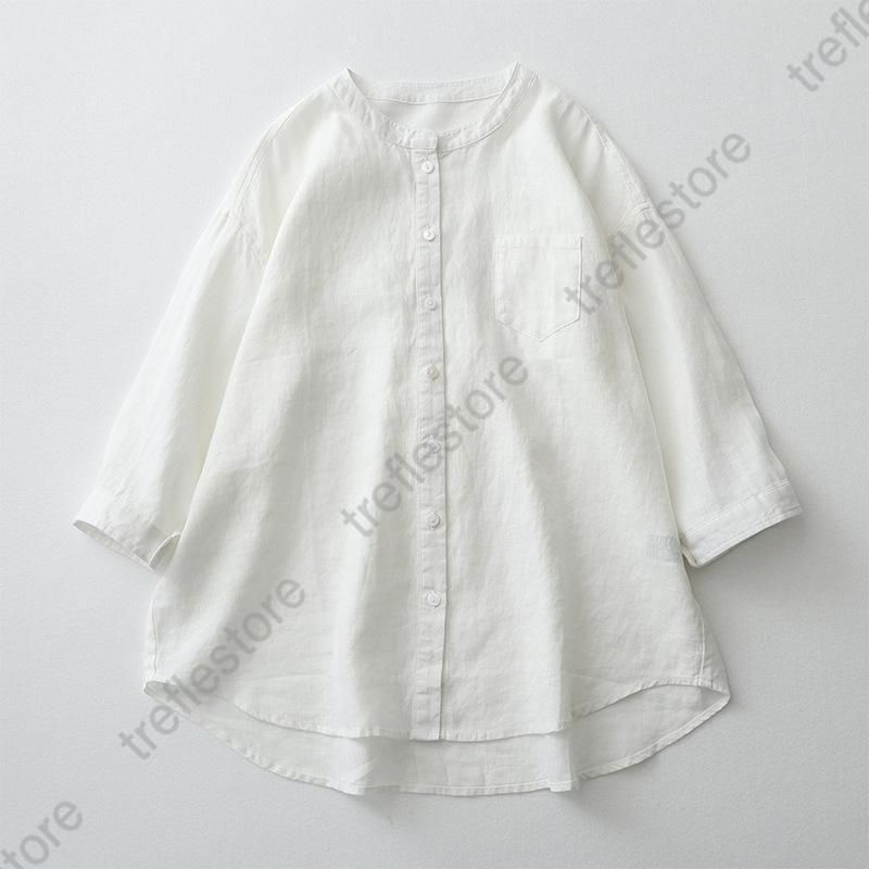 ブラウス シャツ レディース 長袖 ノーカラー バンドカラー トップス まぁるいカーブのアトリエブラウス 秋服 秋冬 高級 高品質 楽天市場】ブラウス シャツ レディース 七分袖 ノーカラー