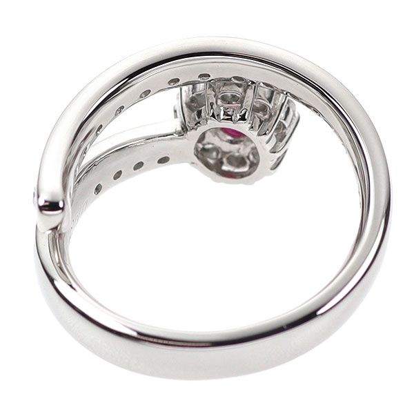 Pt900 D0.10 0.34 ルビーリング　　11号 ルビー 0.85ct ダイヤモンド 0.46ct プラチナ Pt900 リング 指輪