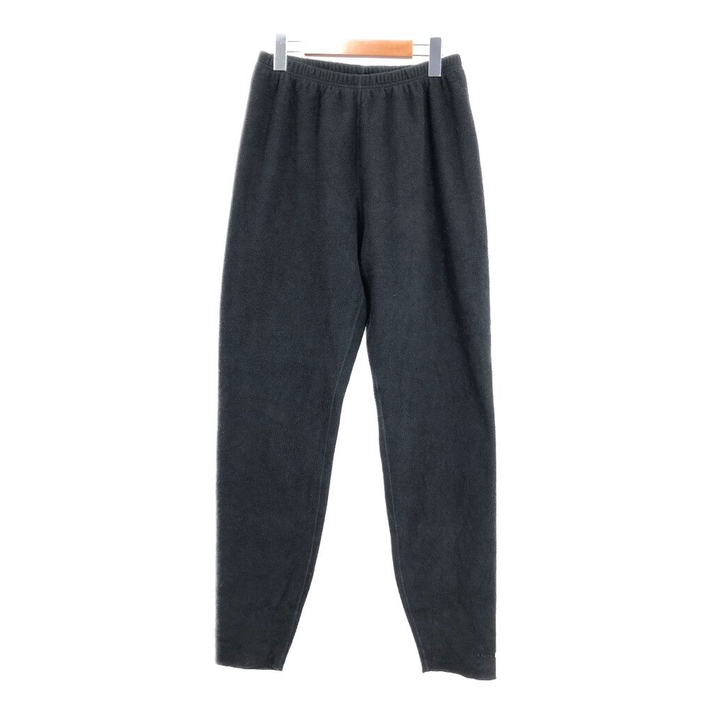 90年代 USA製 Eddie Bauer エディーバウアー EBTEK フリースパンツ アウトドア ブラック (メンズ M) 中古 古着 R8855