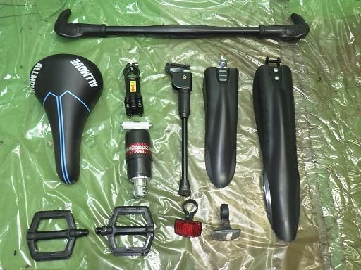 【中古】自転車パーツ 8点セット