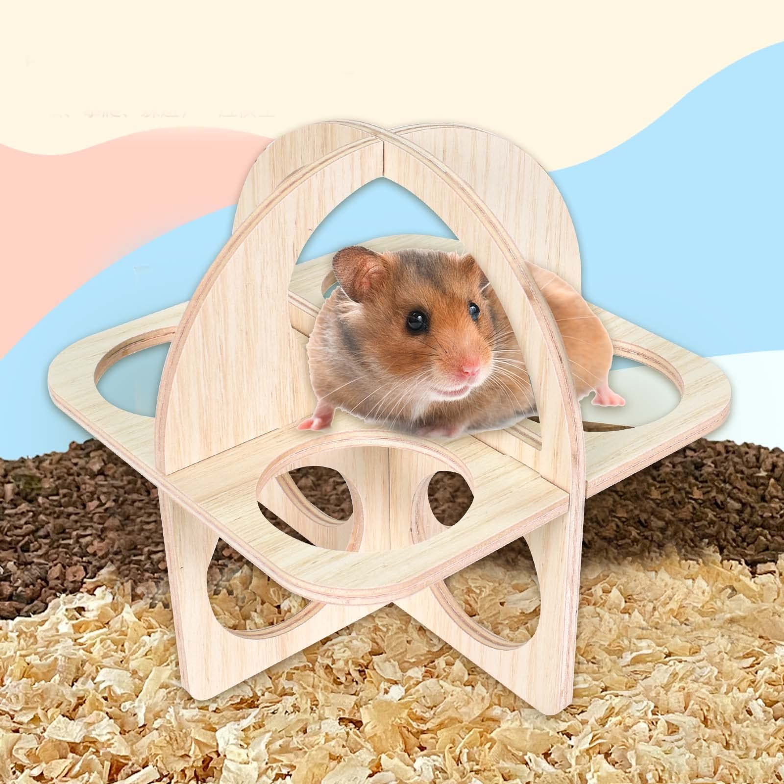 木製　ハムスターケージ 新品　小動物　小屋 人気商品】小動物 小屋 木製 遊び場 木製 ペット おもちゃ 遊び