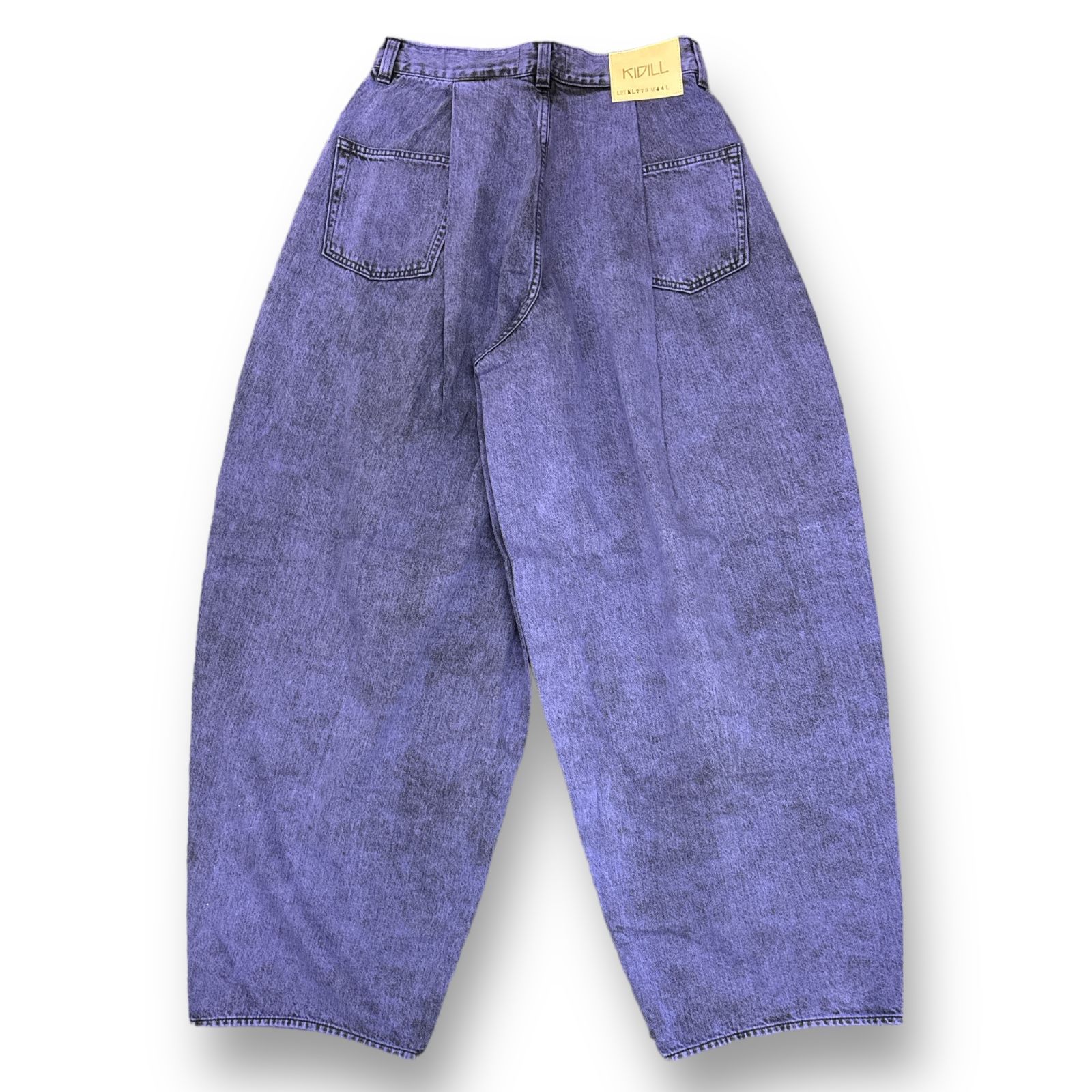 定価69300円 新品 KIDILL 23AW TUCK DENIM PANTS CHEMICAL WASH ケミカルウォッシュ タック デニムパンツ  ワイド ジーンズ キディル KL773 PURPLE CHEMICAL - メルカリ