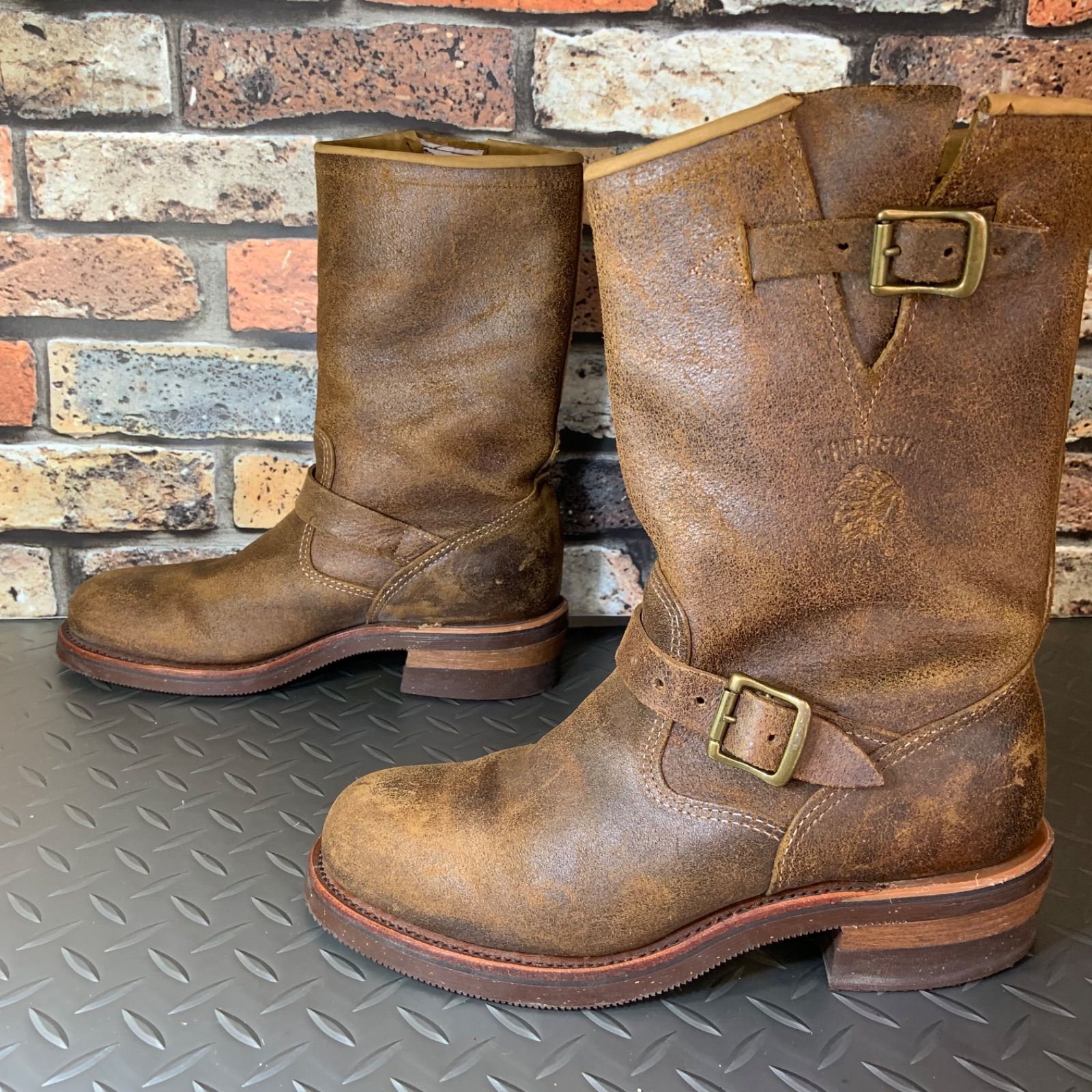 ヴァイバーグ viberg ショートエンジニアブーツ ホワイツブーツ 