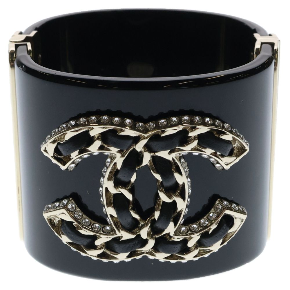 美品 CHANEL バングル ココマーク ラインストーン レジン ブラック 黒 楽天市場】CHANEL シャネル バングル ブレスレット ココマーク