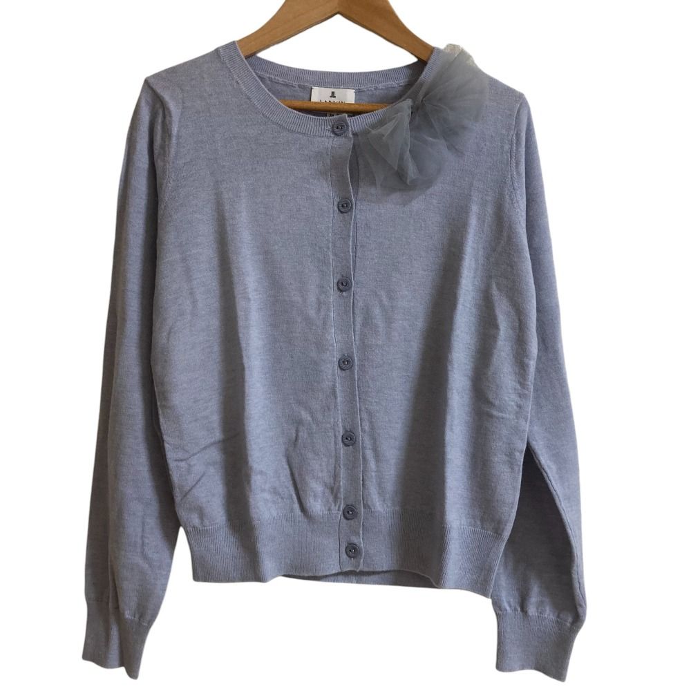 ⭐︎未使用タグ付き⭐︎2025SS LANVIN en Bleu カーディガン Vネックフリルトリムカーディガン | LANVIN en Bleu (Women