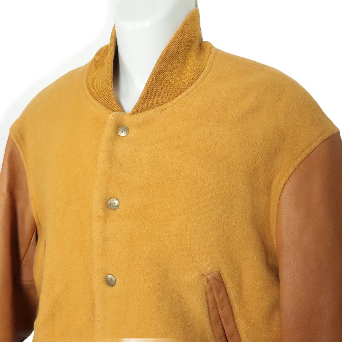 カールヘルム ピンクハウス☆レザー&ウールのあったかジャンパー