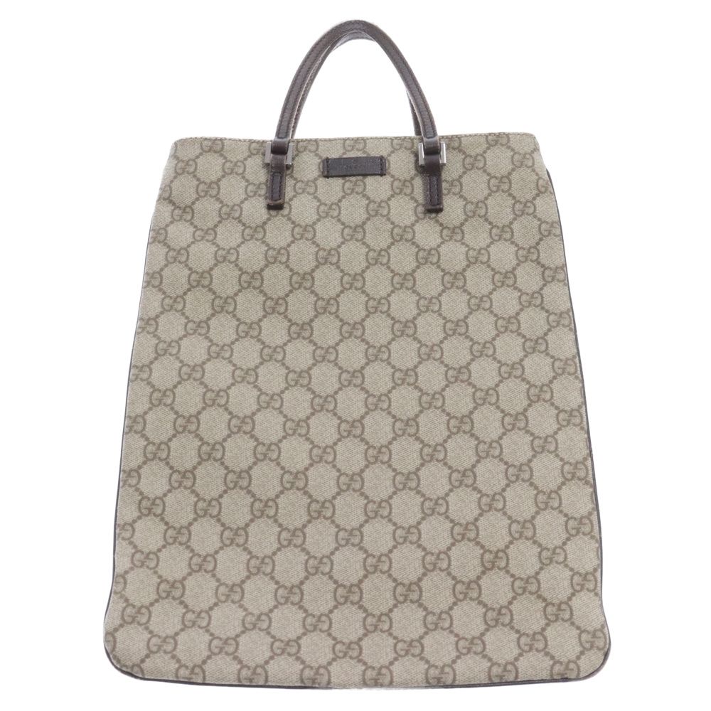 GUCCI (グッチ) GG柄 キャンパス トートバッグ ハンドバッグ ブラウン 