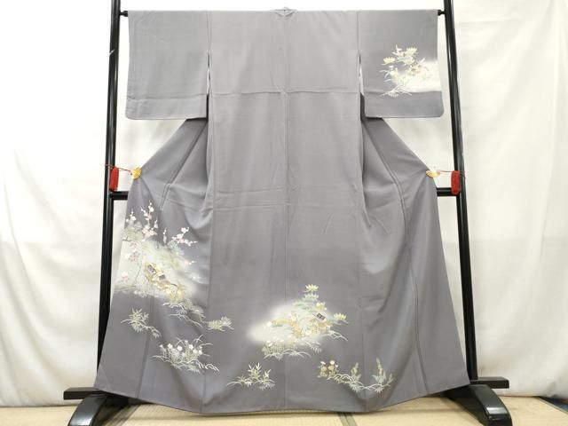 平和屋着物□訪問着 松竹梅風景文 暈し染め 正絹 逸品 BAAU3614hj