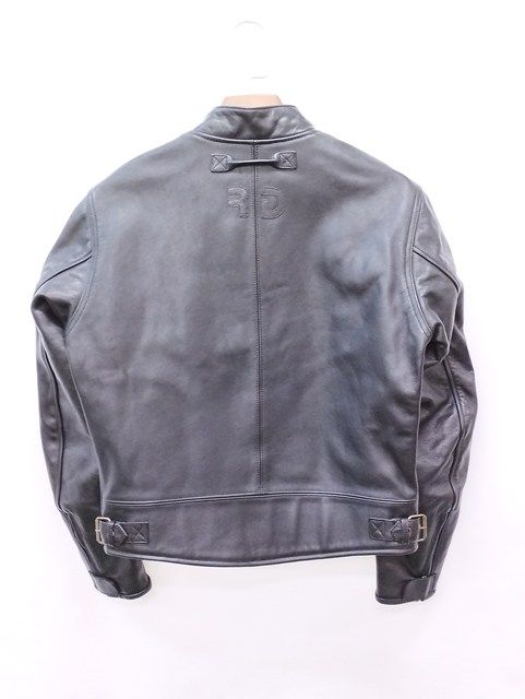 ライダースジャケット レザー 牛革 NANKAI NANKAI ブラック ダブル