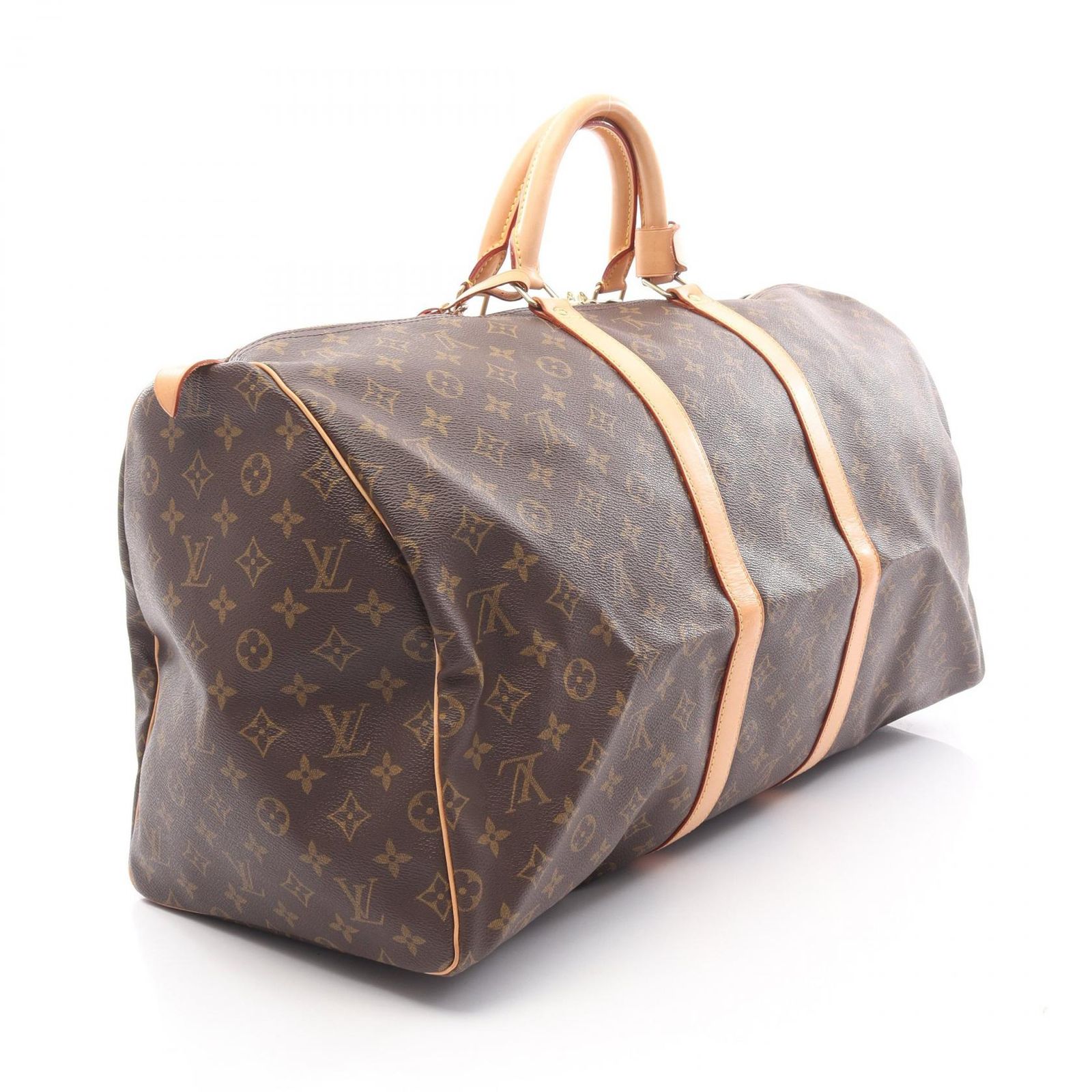 ルイ ヴィトン LOUIS VUITTON ボストンバッグ キーポル55 モノグラム M41424 PVCコーティングキャンバス レザー キーポル55 ユニセックス Used A