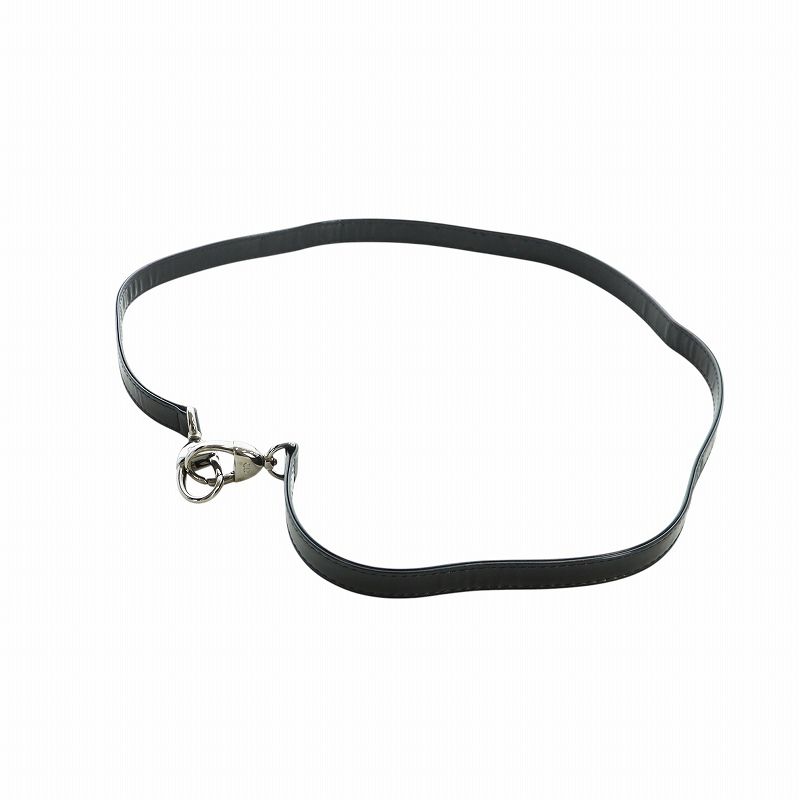 クリスチャンディオール Christian Dior ショルダーストラップ 斜め掛け バッグストラップ ロゴ レザー 黒 ブラック GY18 |MQ OH
